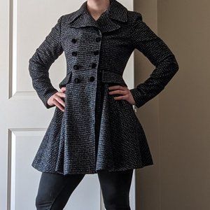 Guess Double Breasted Skirted Coat